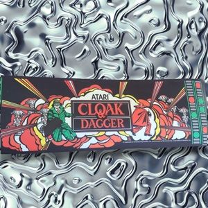 Atari Cloak And Dagger Arcade Video Game Translight Marquee Sign Header Wall Art